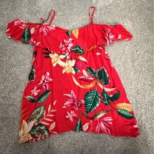 Old Navy Red Floral Summer Top - Size S